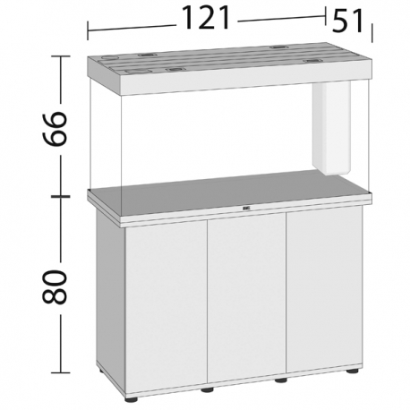 Aquarium Juwel Rio 350 Gris tout équipé - Version LED