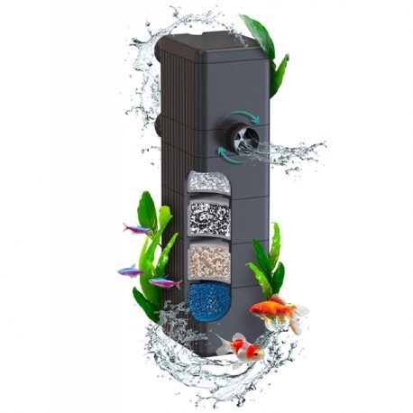 AQUATLANTIS Bio Filter 200 - Filtre interne à cartouches modulaires - Pour aquarium jusqu'à 50 litres