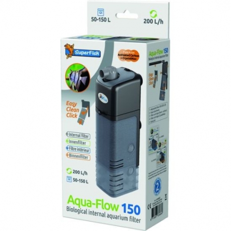 SUPERFISH Filtre AquaFlow 150 Aquarium de 50 à 150L Débit : 200l/h