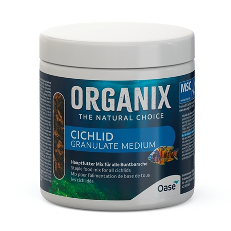 OASE Organix Cichlidé Granulé - Taille M - Nourriture pour Cichlidés Omnivores - 250 ml