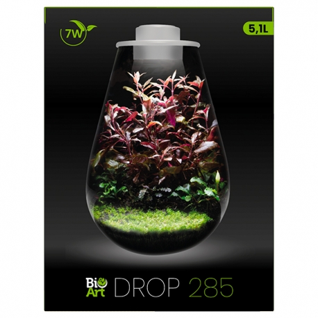 BIOART Drop 285 LED Nano Garden - Blanc - Terrarium Livré Complet - 5,1 Litres