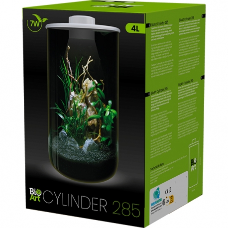 BIOART Cylinder 285 LED Nano Garden - Blanc - Terrarium Livré Complet - 4 Litres