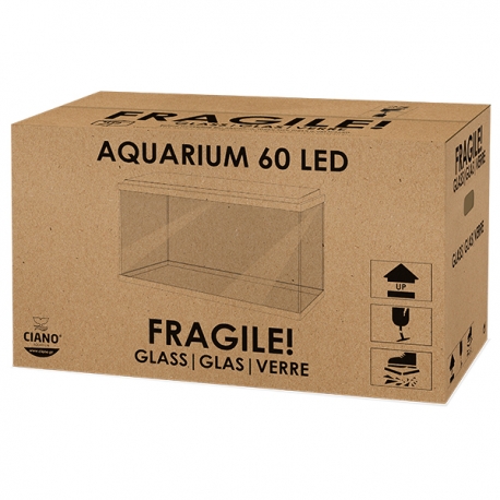 Aquarium CIANO Emotions Pro 60 - Blanc - Avec Chauffage et Filtre Inclus - 60 Litres