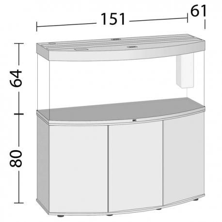 Aquarium Juwel Vision 450 Blanc - Cuve nue