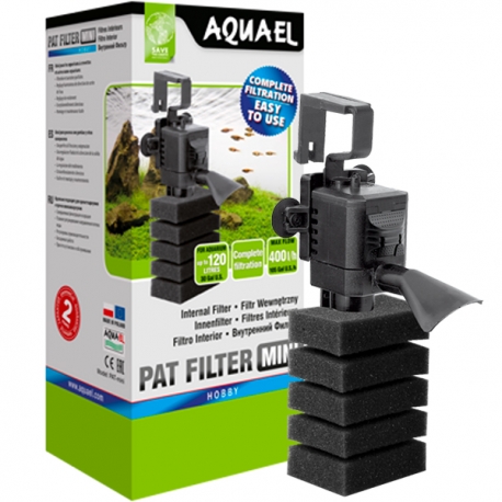 AQUA filtre PAT Mini - 400L/h - Filtre interne pour aquarium jusqu'à 120 L