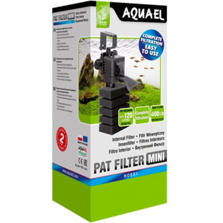 AQUA filtre PAT Mini - 400L/h - Filtre interne pour aquarium jusqu'à 120 L