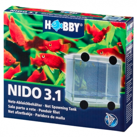 HOBBY Nido 3.1 - Pondoir Filet - 16x16x14 cm - Reproduction et Isolation avec Séparateur