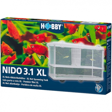 HOBBY Nido 3.1 XL - Pondoir Filet - 25x15x14,5 cm - Reproduction et Isolation avec Séparateur