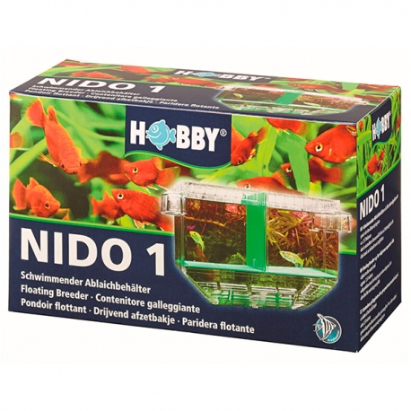 HOBBY Nido 1 - Pondoir Flottant - 9,5x11x9 cm - Reproduction et Isolation avec Séparateur