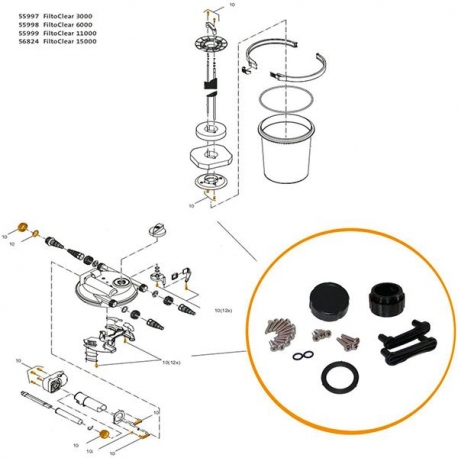 OASE Set de visserie FiltoClear