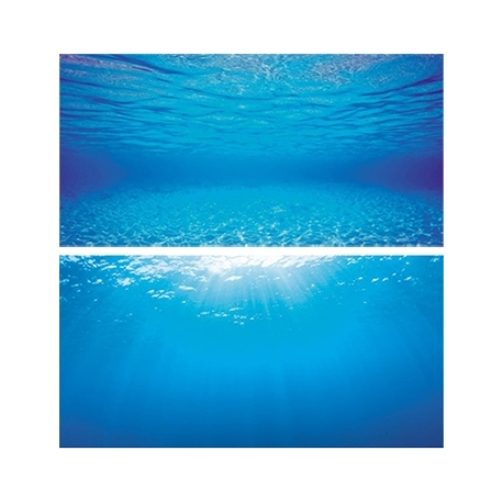poster fond aquarium reversible 60 X 60 CM galet/sea