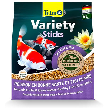 TETRA POND Variety Sticks - Sac de 600 g - 4 L