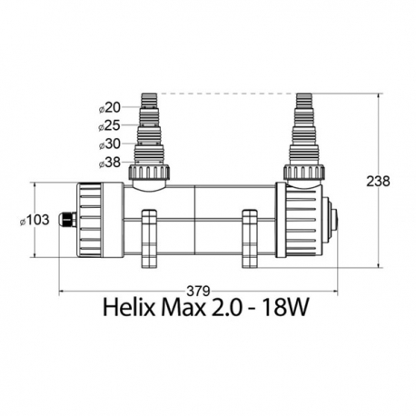 AQUA MEDIC Helix Max 2.0 Filtre UV 9 watts pour aquarium