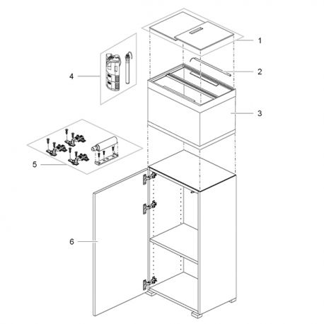 Aquarium OASE StyleLine 85 Noir tout équipé - 75 Litres