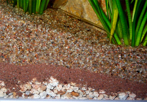 Ajouter du sable par dessus un sol technique dans un bac en eau ?